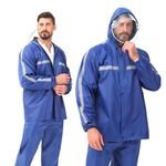 2025 Hot Sale Waterproof Adult Raincoat XL Size Hooded Reflector Poncho Rainwear with Logo Decoration for Work