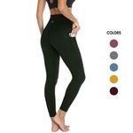 High Quality Custom Athletic Compression Gym Running Yoga Leggings Black Breathable Tights Pants Inner Pocket Logo Waist Sport