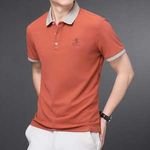 High Quality Men's High-End Slim Polo Shirt Business Casual Half-Sleeve Fashionable Embroidered Logo Breathable Knitted Tops