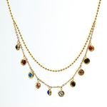 Titanium Steel Necklace Double Layer Chain Necklace Necklace Women's