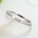 925 Sterling Silver Fine Row Diamond Ring Female INS tide Niche Design Index Finger Diamond Ring Simple Net Red Hand Ornaments