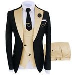 Hot Sale Male 3 Piece Suits Men Single Breasted One Button Men Wedding Dress Slim Fit Business Casual Suit for Men