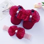 Wholesale Spring Autumn Baby Soft Sole Infant Shoes Baby Girls Shoes Baby Sandals Casual Shoes Headband 2pcs/set