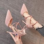 High Heels Women Cross Strap Slim With Pointed Head New Spring and Summer All Matching Temperament Shallow Mouth Single Shoes