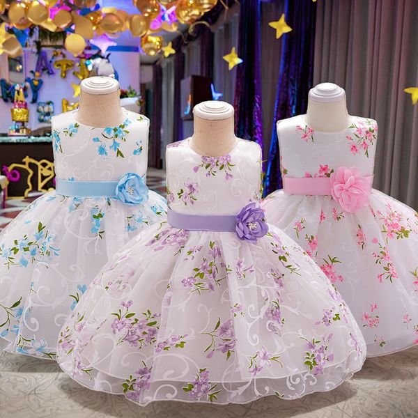 MQATZ Selling Baby Boutique Clothes Kids Luxury Birthday Princess Girls' Party Dress Flower L1851XZ
