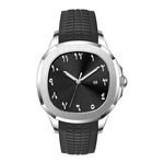 Classic Minimalist Square Luminous Quartz Date Arabic Watch Fashion Silicone Band Sport Watch for Men Montre