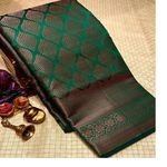 Custom Made Soft Lichi Silk Cotton Sarees With Rich Border & Jacquard Work for Resale Purposes.
