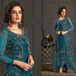 Pakistani Embroidered Designer Georgette Top and Pant with Dupatta Partywear Work Long Kurta 3 Piece Set Dress