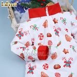 Vintage Boy Pullover Christmas Candy Print ODM OEM Wholesale Smocked Children Clothing Boys Clothing - BB2424