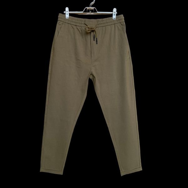 Middle Eastern Style Casual Big Pocket Cargo Straight Pant Style Flat Front Pants Mid Waist Men'S Trousers
