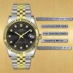 Customized Luxury Stainless Steel Men's Quartz Wristwatch with Seiko Movement Business OEM Fashion Watch Chic Charm
