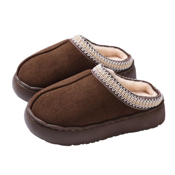 Women's Autumn Winter Outwear Loafers Cotton Heattechfleece Lined Ethnic Style Casual EVA Thick Sole Heightening Beanie Shoes