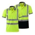 2023 Men's High-End Cotton Dress Shirt Custom Logo Best Seller Summer Business Work Uniform With Reflective Safety Feature