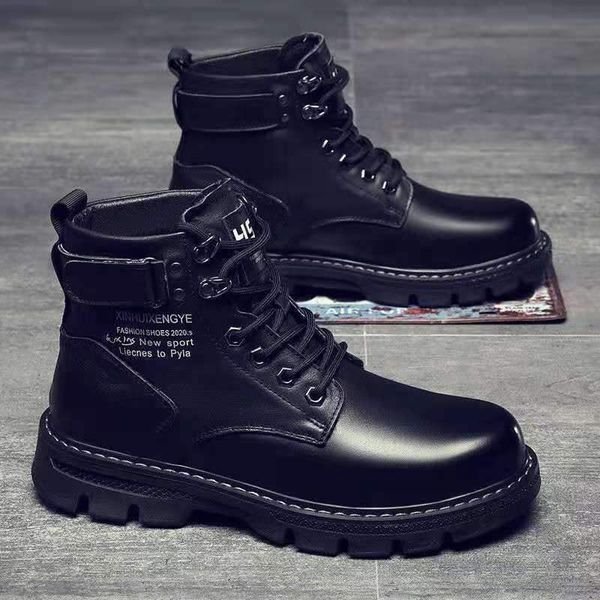 Men's Black Premium Martin Boots Support Custom Odor Proof Martin Boots Men's Boots